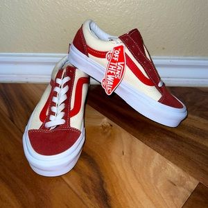 Retro Red Vans (Size 5.0 Women)